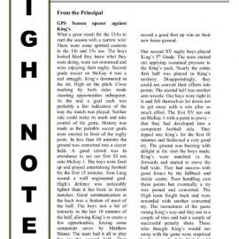 High Notes, Vol 5 No 18, 11 June 2004