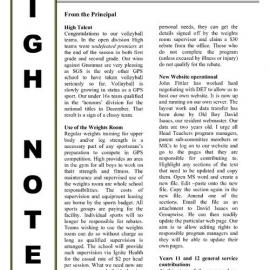 High Notes, Vol 5 No 25, 13 August 2004