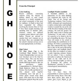 High Notes, Vol 5 No 28, 3 September 2004