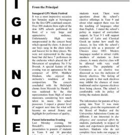 High Notes, Vol 5 No 29, 10 September 2004