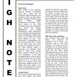 High Notes, Vol 5 No 30, 17 September 2004