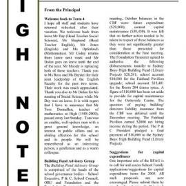High Notes, Vol 5 No 32, 15 October 2004