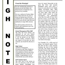 High Notes, Vol 6 No 2, 11 February 2005