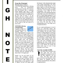 High Notes, Vol 6 No 10, 29 April 2005
