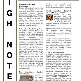 High Notes, Vol 6 No 22, 5 August 2005