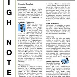 High Notes, Vol 6 No 33, 4 November 2005