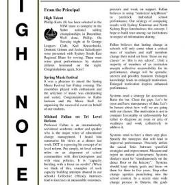 High Notes, Vol 6 No 34, 11 November 2005