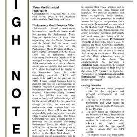 High Notes, Vol 6 No 35, 18 November 2005