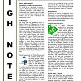 High Notes, Vol 8 No 1, 2 February 2007