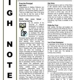 High Notes, Vol 8 No 6, 9 March 2007