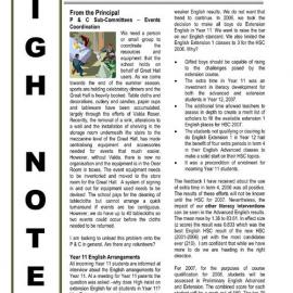 High Notes, Vol 8 No 7, 16 March 2007