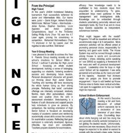 High Notes, Vol 8 No 8, 23 March 2007