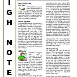 High Notes, Vol 8 No 9, 30 March 2007