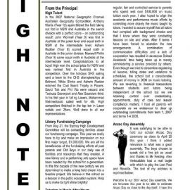 High Notes, Vol 8 No 11, 4 May 2007