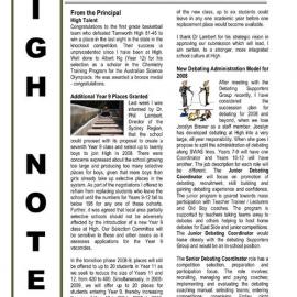 High Notes, Vol 8 No 17, 15 June 2007
