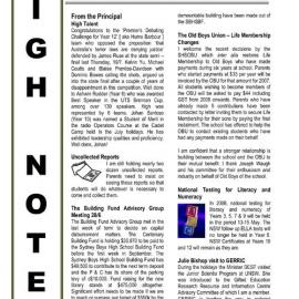 High Notes, Vol 8 No 21, 27 July 2007