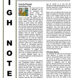High Notes, Vol 8 No 23, 10 August 2007
