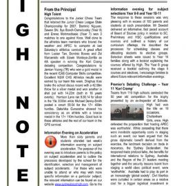 High Notes, Vol 8 No 28, 14 September 2007