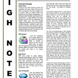 High Notes, Vol 8 No 30, 28 September 2007