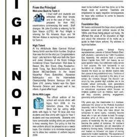 High Notes, Vol 8 No 31, 19 October 2007
