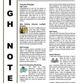 High Notes, Vol 8 No 33, 2 November 2007