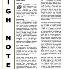 High Notes, Vol 8 No 36, 23 November 2007