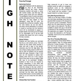 High Notes, Vol 9 No 2, 15 February 2008