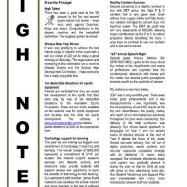 High Notes, Vol 9 No 3, 22 February 2008