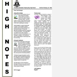 High Notes, Vol 9 No 4, 29 February 2008