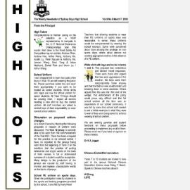 High Notes, Vol 9 No 5, 7 March 2008