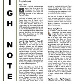 High Notes, Vol 9 No 6, 14 March 2008