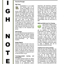 High Notes, Vol 9 No 17, 13 June 2008