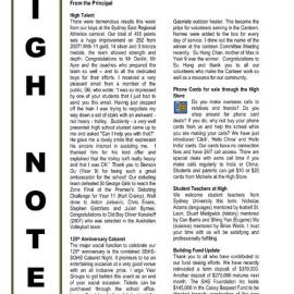 High Notes, Vol 9 No 24, 15 August 2008