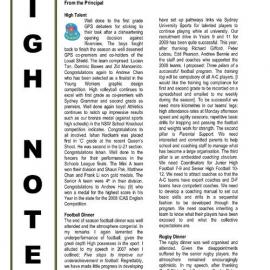 High Notes, Vol 9 No 29, 19 September 2008