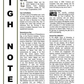 High Notes, Vol 9 No 35, 14 November 2008