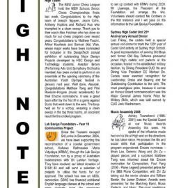 High Notes, Vol 9 No 36, 21 November 2008