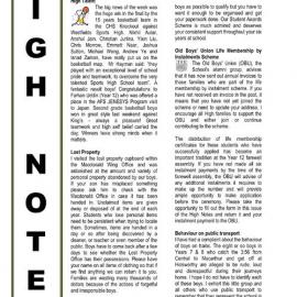 High Notes, Vol 9 No 37, 28 November 2008