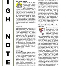 High Notes, Vol 9 No 39, 12 December 2008