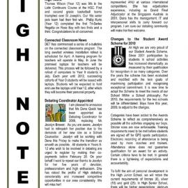 High Notes, Vol 10 No 3, 13 February 2009