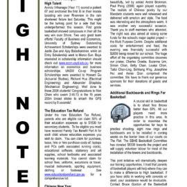 High Notes, Vol 10 No 5, 27 February 2009