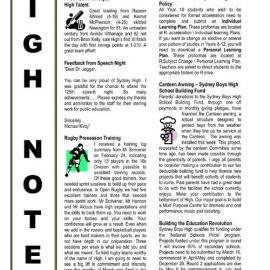 High Notes, Vol 10 No 6, 6 March 2009