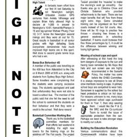 High Notes, Vol 10 No 7, 13 March 2009