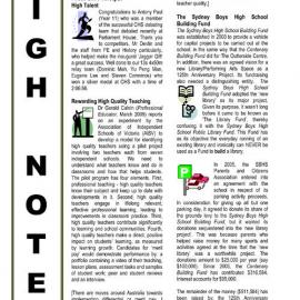 High Notes, Vol 10 No 11, 9 April 2009