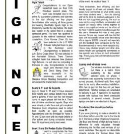 High Notes, Vol 10 No 19, 19 June 2009