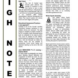 High Notes, Vol 10 No 21, 3 July 2009