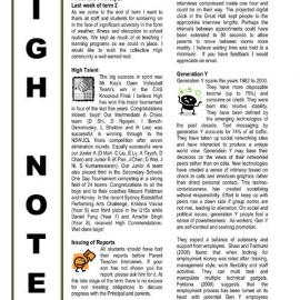 High Notes, Vol 10 No 22, 10 July 2009
