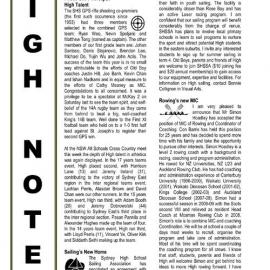High Notes, Vol 10 No 24, 7 August 2009