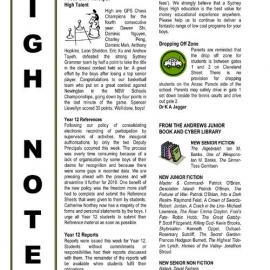 High Notes, Vol 10 No 31, 25 September 2009