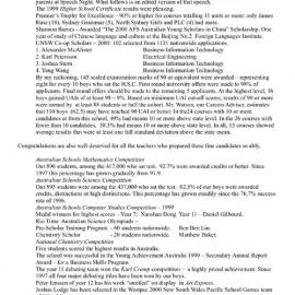 High Notes (From the Principal), Vol 1 No 2, 18 February 2000