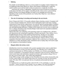 High Notes (From the Principal), Vol 1 No 3, 25 February 2000